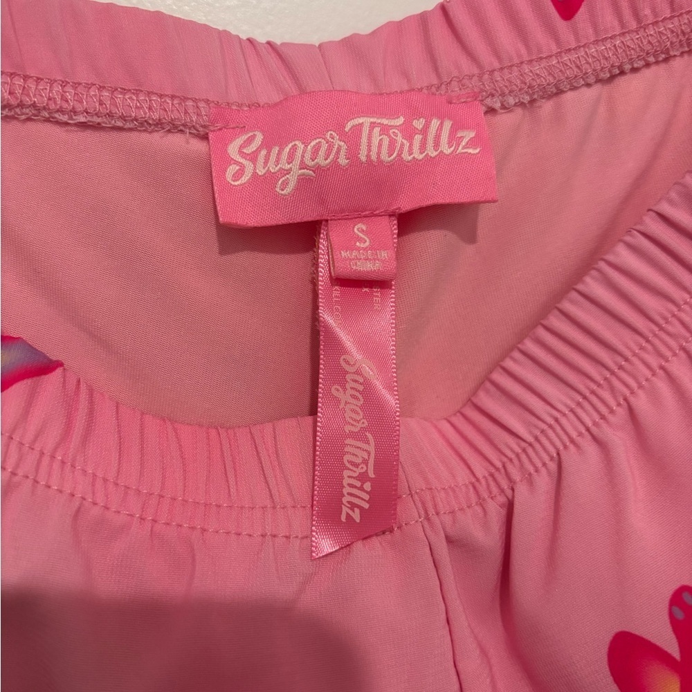 Dolls kill Sugar Thrills ULTRA WIDE leg Butterfly pants S SOLD OUT ONLINE! - Picture 5 of 6